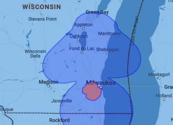WAUK Coverage Map