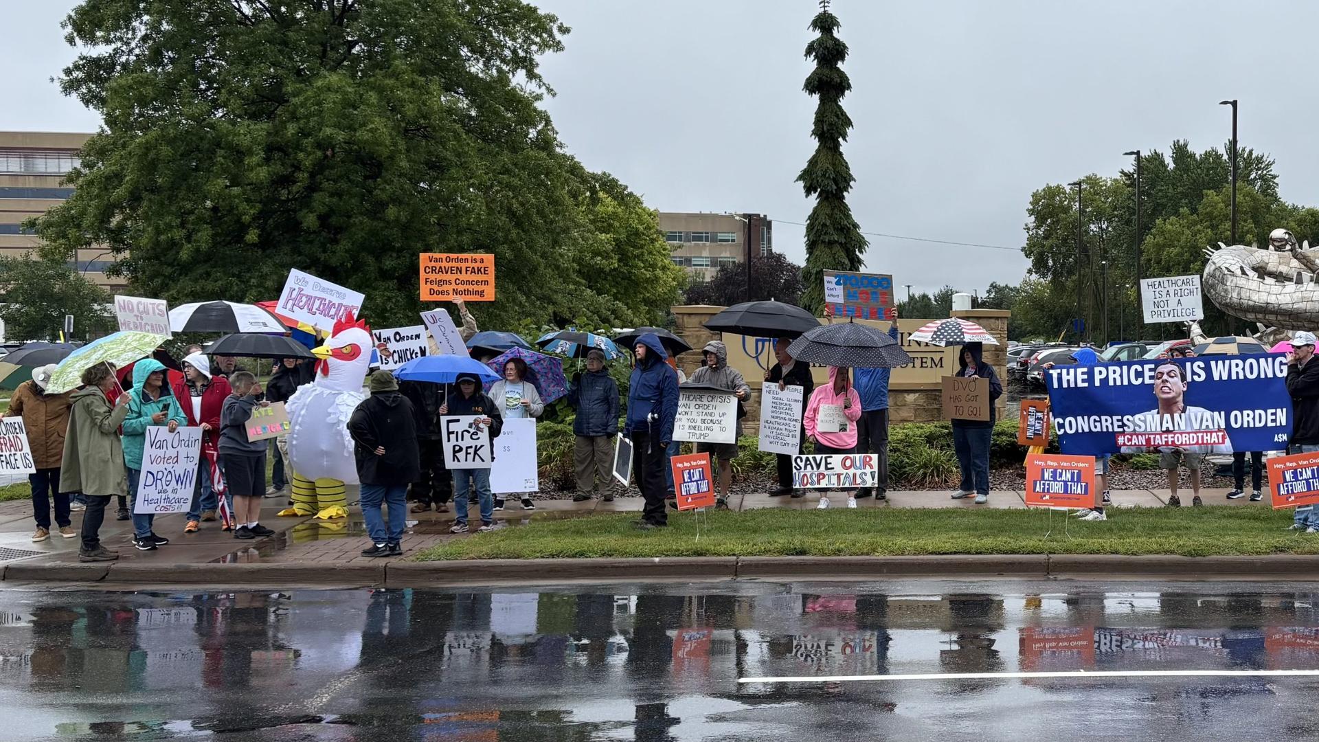Eau Claire Residents Rally Against Healthcare Cuts in Budget Bill