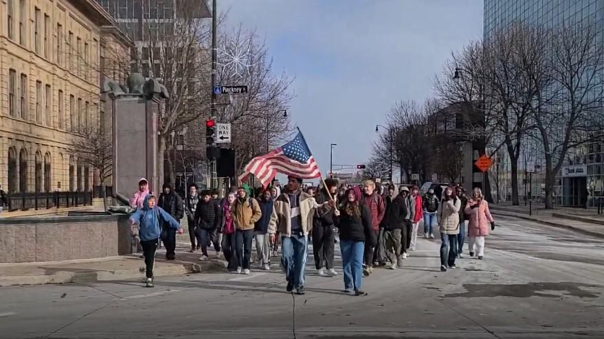 Madison high schoolers walk out of class to protest killing of Renee Good, increased immigration enforcement
